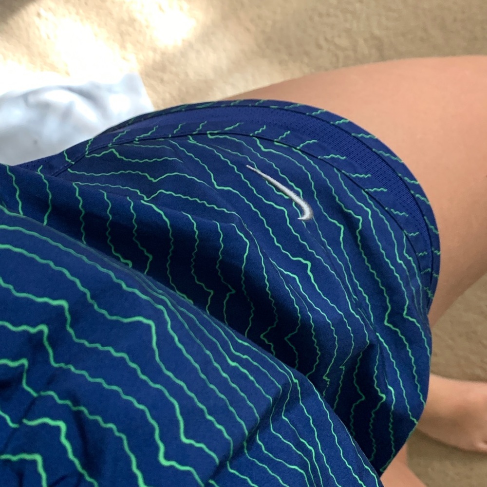 Blue Nike Shorts with pattern -M